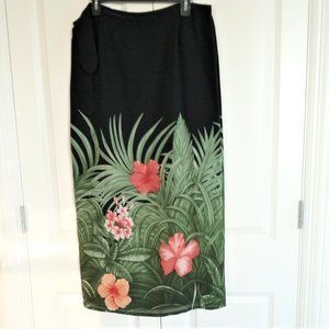 TOMMY BAHAMA WRAP-AROUND SILK SKIRT (12-14)